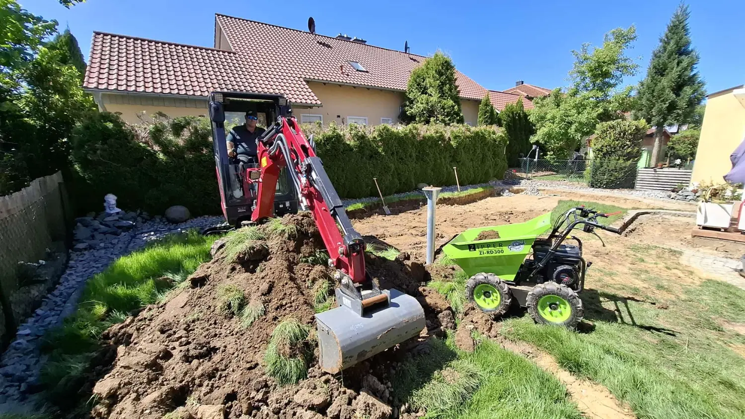 Baggerarbeiten von Maschinenverleih Gebhard