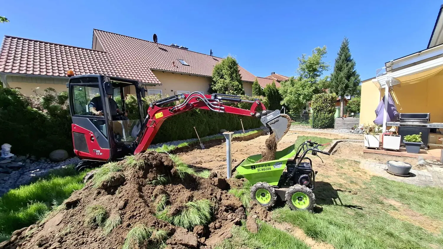 Baggerarbeiten von Maschinenverleih Gebhard